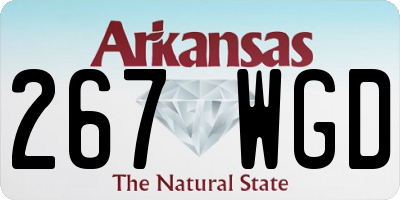 AR license plate 267WGD
