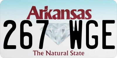 AR license plate 267WGE