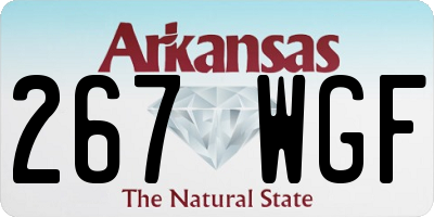 AR license plate 267WGF