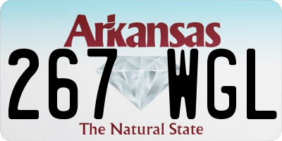 AR license plate 267WGL