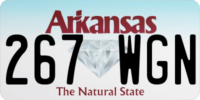 AR license plate 267WGN