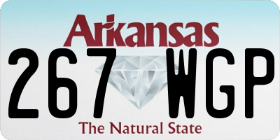 AR license plate 267WGP