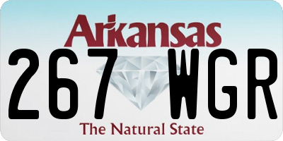 AR license plate 267WGR