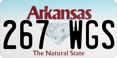 AR license plate 267WGS