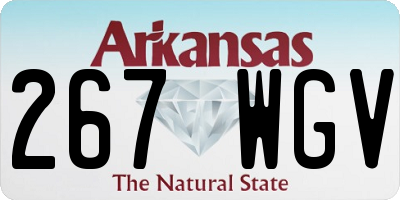 AR license plate 267WGV