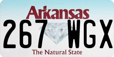 AR license plate 267WGX