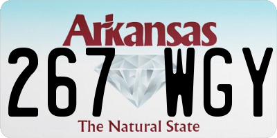 AR license plate 267WGY