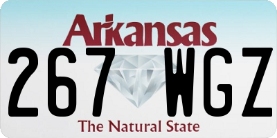 AR license plate 267WGZ