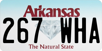 AR license plate 267WHA