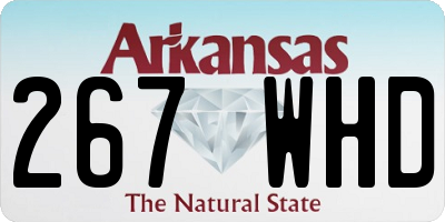 AR license plate 267WHD