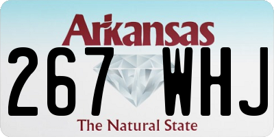 AR license plate 267WHJ