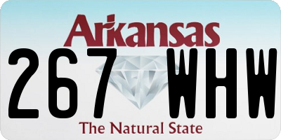 AR license plate 267WHW