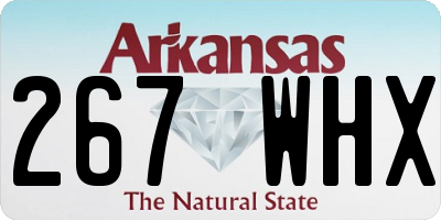AR license plate 267WHX