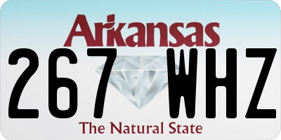 AR license plate 267WHZ