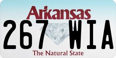 AR license plate 267WIA