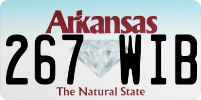 AR license plate 267WIB