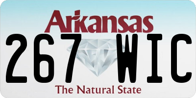 AR license plate 267WIC