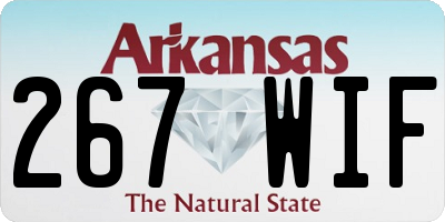 AR license plate 267WIF