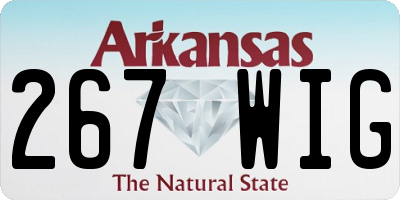 AR license plate 267WIG