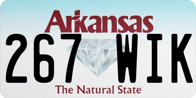 AR license plate 267WIK