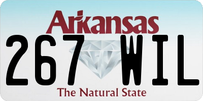 AR license plate 267WIL