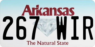 AR license plate 267WIR