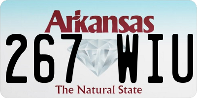 AR license plate 267WIU
