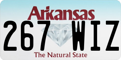 AR license plate 267WIZ