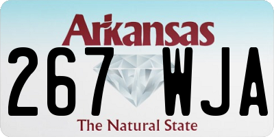 AR license plate 267WJA