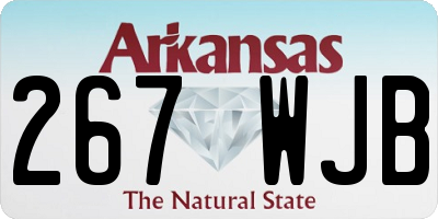 AR license plate 267WJB