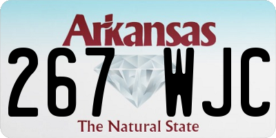 AR license plate 267WJC