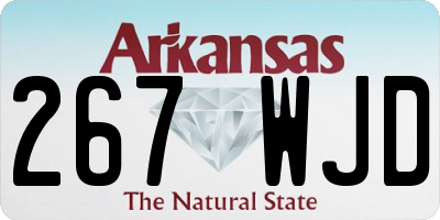 AR license plate 267WJD