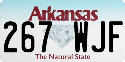 AR license plate 267WJF