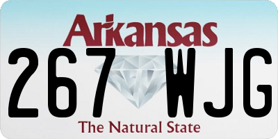 AR license plate 267WJG
