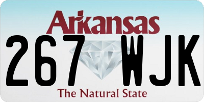 AR license plate 267WJK
