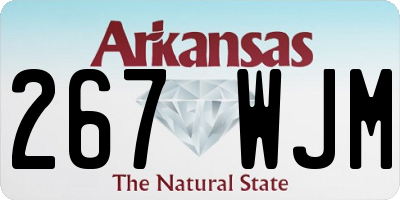 AR license plate 267WJM