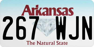 AR license plate 267WJN