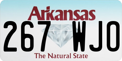 AR license plate 267WJO