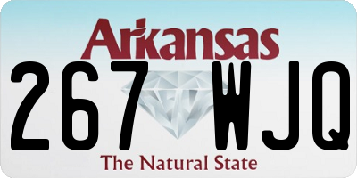 AR license plate 267WJQ