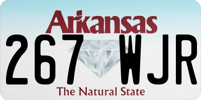 AR license plate 267WJR