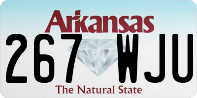 AR license plate 267WJU