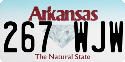 AR license plate 267WJW
