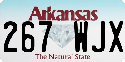 AR license plate 267WJX