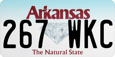 AR license plate 267WKC