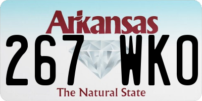 AR license plate 267WKO