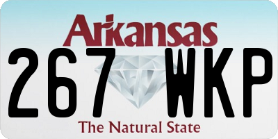 AR license plate 267WKP