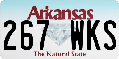 AR license plate 267WKS