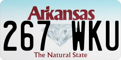 AR license plate 267WKU