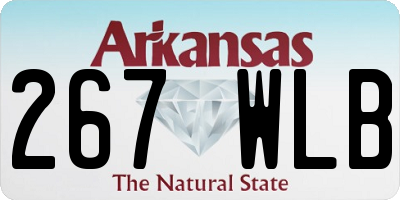 AR license plate 267WLB