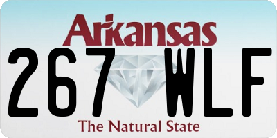 AR license plate 267WLF